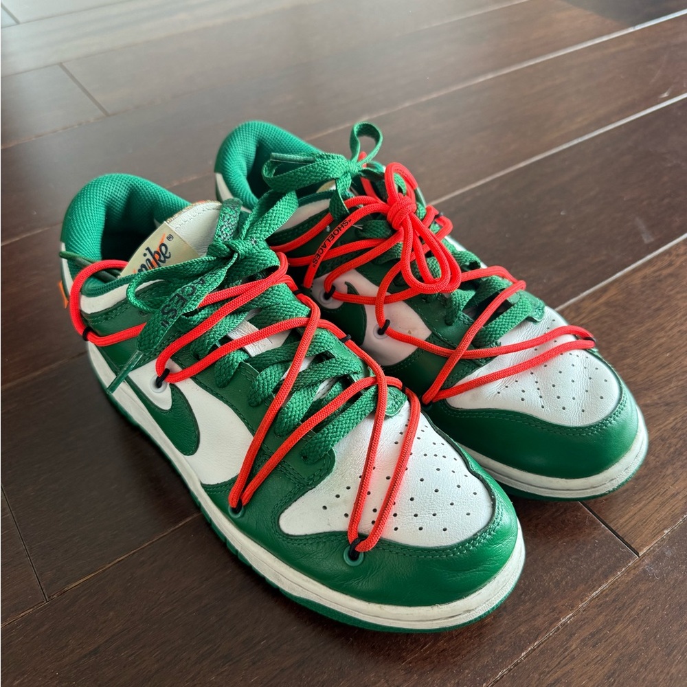 Nike Kids Green and White Sneakers